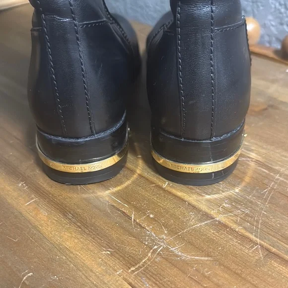 Michael Kors Black Mid-Calf Leather Boots - Picture 9 of 9
